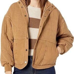 Blank NYC chai tea quilted tencel drop shoulder jacket size L